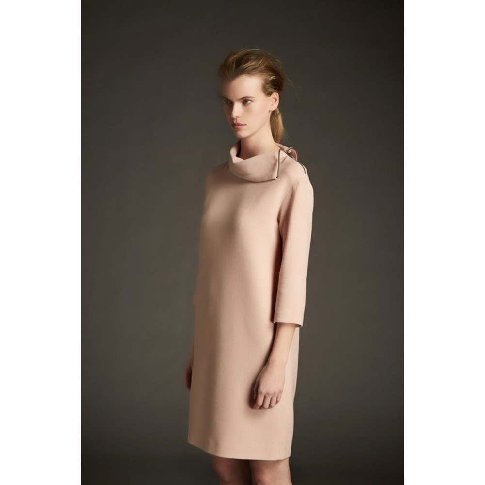 Elegant Women's Pink Long Sleeve Dress